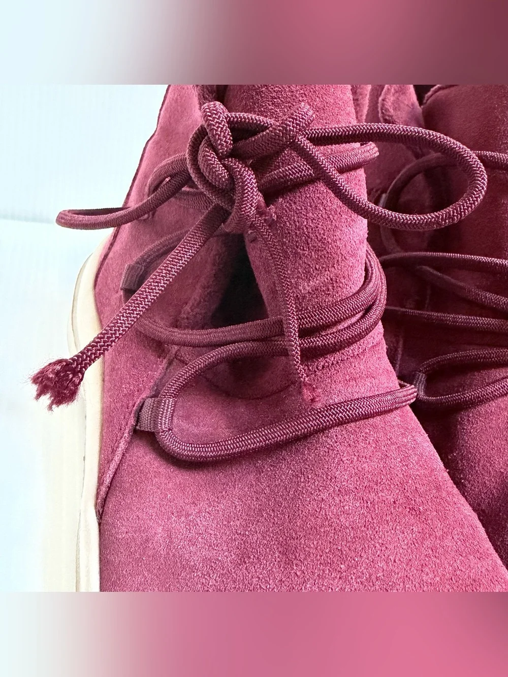 Skechers Burgundy Suede Lace-Up Pull On Ankle Boots - lightweight